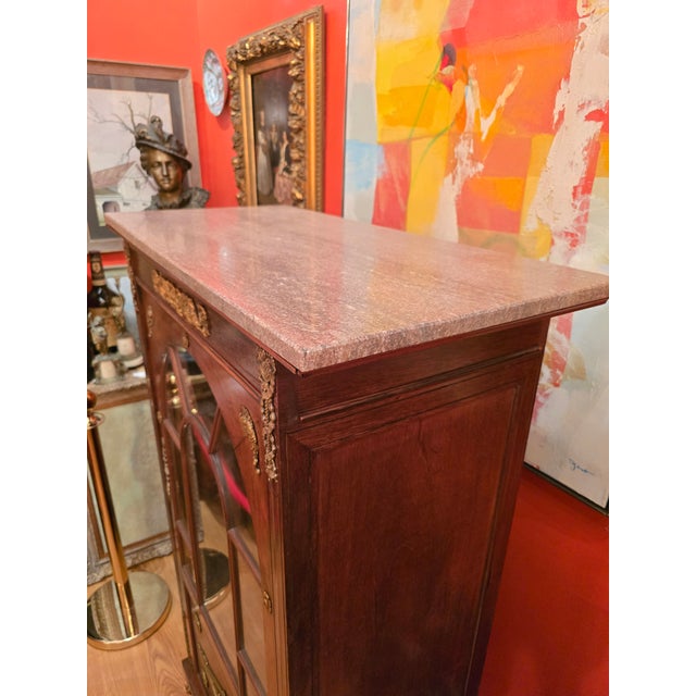 Antique French Empire Napoleonic Cabinet Gilt Bronze For Sale In Boston - Image 6 of 15
