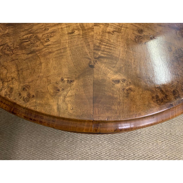 Large Victorian Burr Walnut Coffee Table, 1870 For Sale - Image 10 of 15