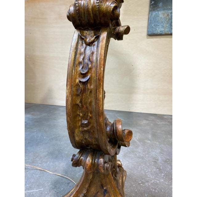 1960s Italian Resin Light Fixture – Gold Gilt Finish For Sale - Image 10 of 11