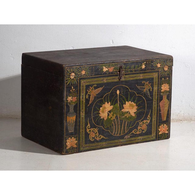 Antique Chinese Painted Trunk For Sale - Image 12 of 12