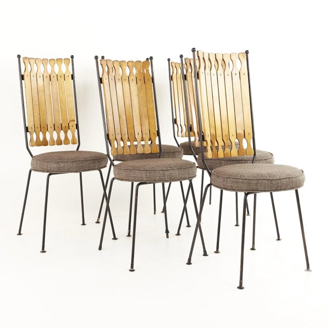 Arthur Umanoff for Shaver Howard Mid Century High Back Dining Chairs - Set of 6 Each chair measures: 16.25 wide x 19 deep...