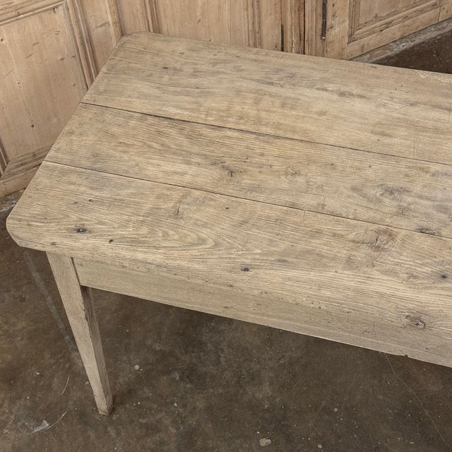 18th Century Country French Louis XVI Period Rustic Elmwood Dining Table For Sale - Image 16 of 18