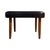 Mid-Century Modern Danish Teak Footstool, Vinyl, 1960s For Sale - Image 3 of 4