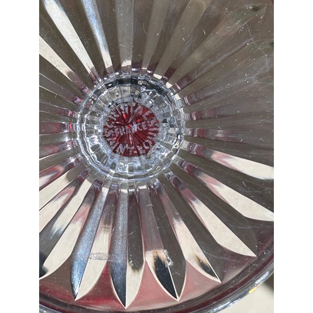 1990s Saint-Louis “Tommy” Ruby Cut-to-Clear Crystal Champagne Flutes - Set of 15 For Sale - Image 12 of 16