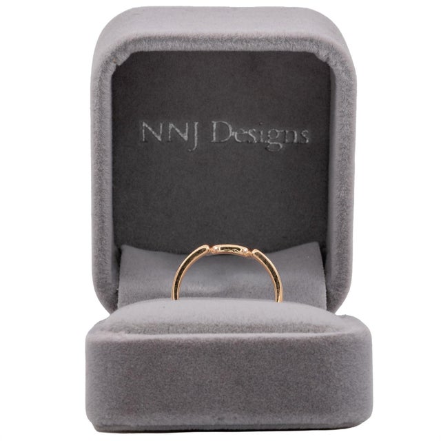 2020s Minimalist Modern Contour Band: Solid 14k Gold Curved Stackable Ring, Size 6.75 For Sale - Image 5 of 10