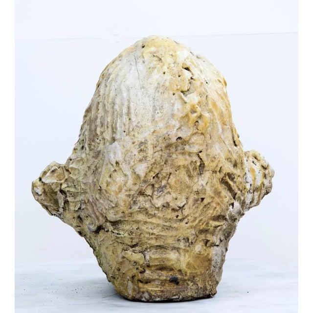 Testa Nº 8 Expresionist Ceramic Head in White Stoneware with Bismuth Raku Glaze, 2010s For Sale - Image 6 of 11