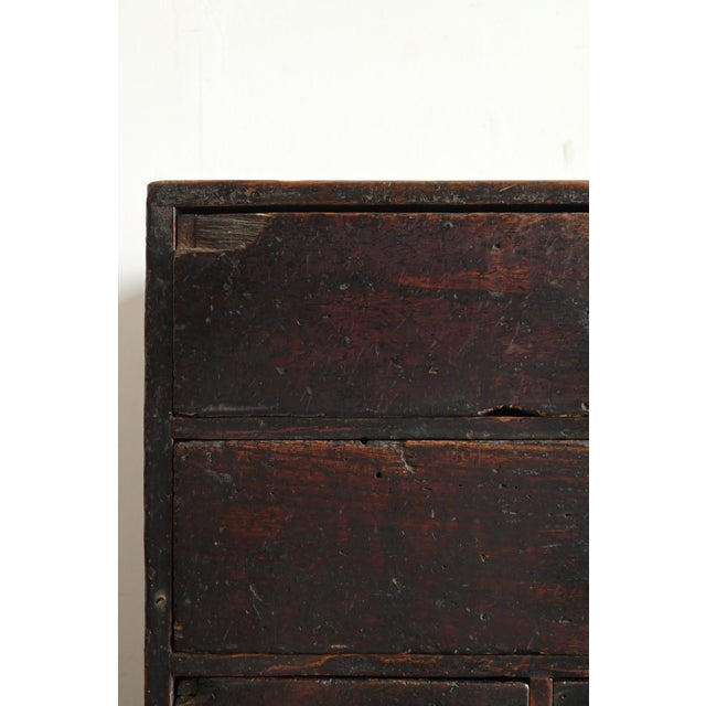 Antique Japanese Wooden Drawer Chest / Edo Period, 1770s / Rare Inscribed Piece For Sale - Image 4 of 18
