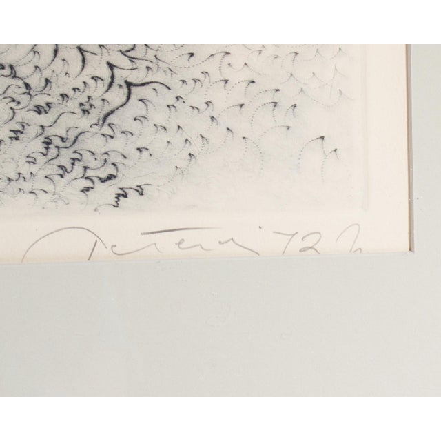 1972 “Surging Wave” Abstract Etching by Gabor Peterdi For Sale - Image 4 of 9