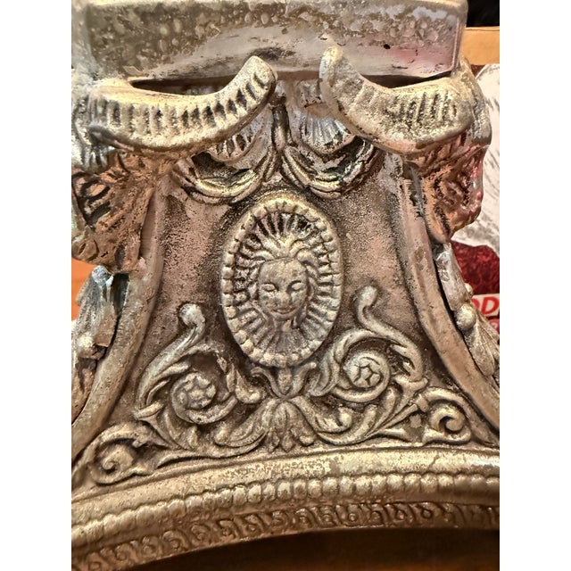Beautifully ornate details of bulls, floral, faces and traditional patterns on a silver toned heavy and well constructed...
