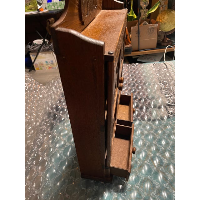 1960s 1960s Sears, Roebuck & Co. Vintage Wooden Spice Rack/Hanging Shelf/Apothecary Cabinet For Sale - Image 5 of 6