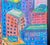 Original Cityscape Skyline Oil Pastel Art Framed For Sale - Image 9 of 12