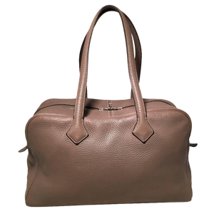 Hermes Grey Clemence Leather Victoria II 35