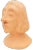 intriguing unglazed terracotta bust; eyes closed, classical European features, chin length hair. A wonderful art piece for...