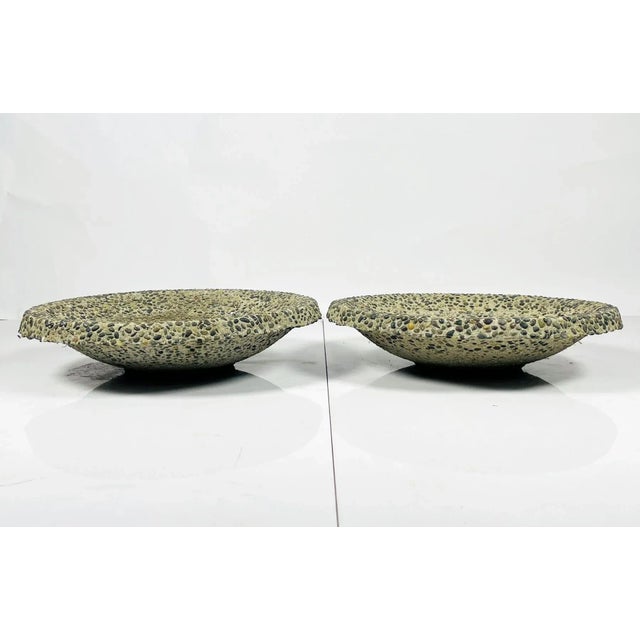 Vintage Pebble Stone & Concrete Planters, a Pair For Sale - Image 13 of 13