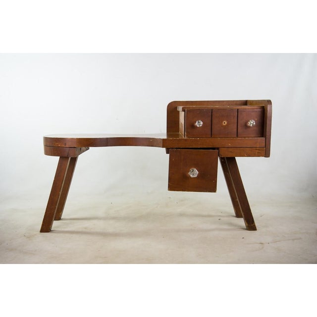 Vintage Walnut Cobblers Bench & Table Chairish