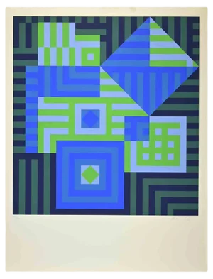 Victor Vasarely, Abstract Composition, Screen Print, 1980s