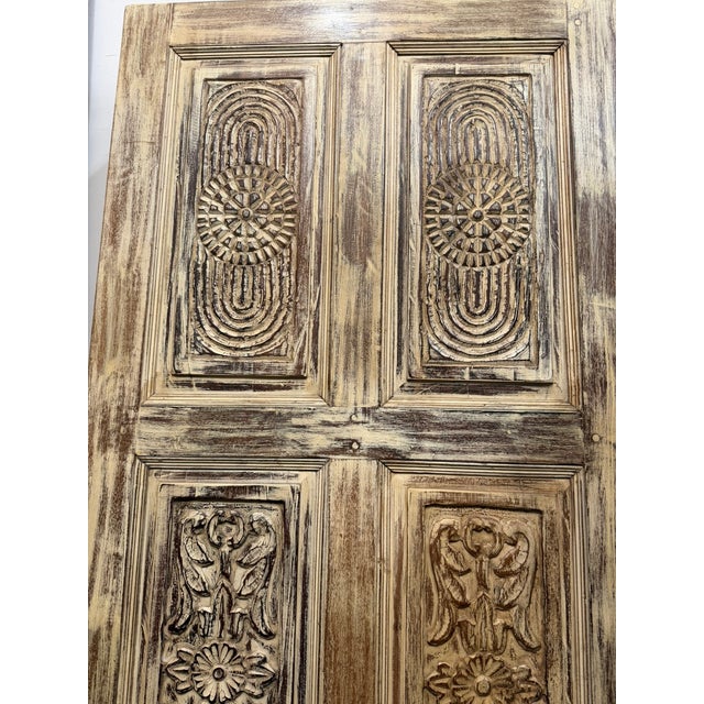Wood Vintage Hand-Carved Wood Doors – Decorative Craved Barn Doors 80 For Sale - Image 7 of 7