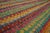 1950s 1950s Multicolor Stripe Modern Vintage American Braided Rug 8'4" X 11' Flatweave Wool Carpet For Sale - Image 5 of 6