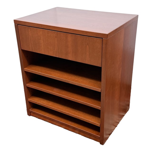 Cherry Wood Media Storage Cabinet, Vintage For Sale