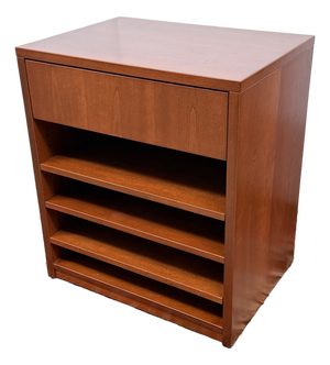 Cherry Wood Media Storage Cabinet, Vintage