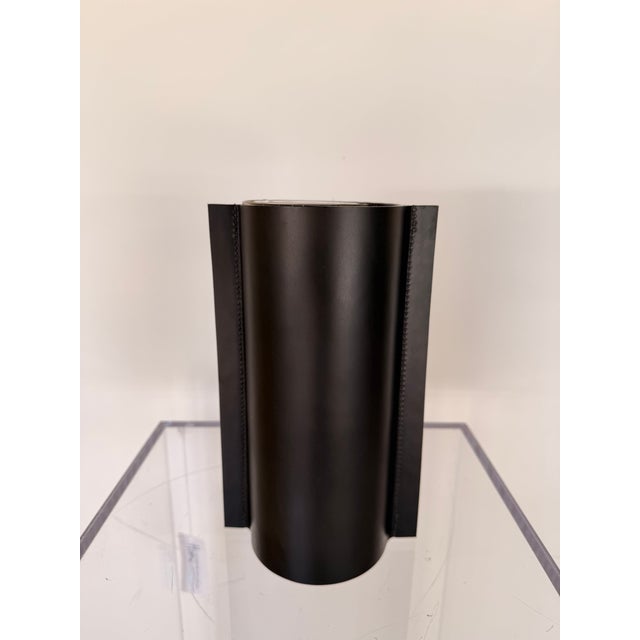 Arteriors Home Arteriors Two Toned Leather Vase (Large) For Sale - Image 4 of 6
