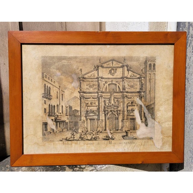 Views of Venice, Engravings, 18th-19th Century, Framed, Set of 6 For Sale - Image 5 of 18
