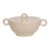 French Art Deco Taupe Ceramic Lidded Sugar Bowl by Jean Luce For Sale