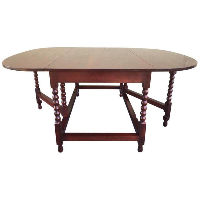 American Sheraton Cherry Acanthus Carved Drop-Leaf Table, Circa 1820 For Sale - Image 12 of 12