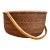 Vintage Shaker Handled Woven Rattan Basket For Sale