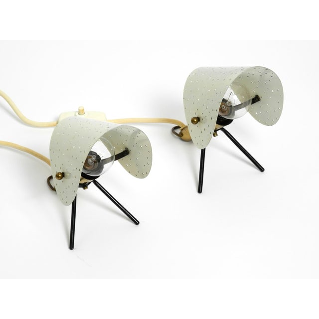 Black Mid-Century Modern Metal Brass Table Lamps by Ernest Igl for Hillebrand, 1950s, Set of 2 For Sale - Image 8 of 18