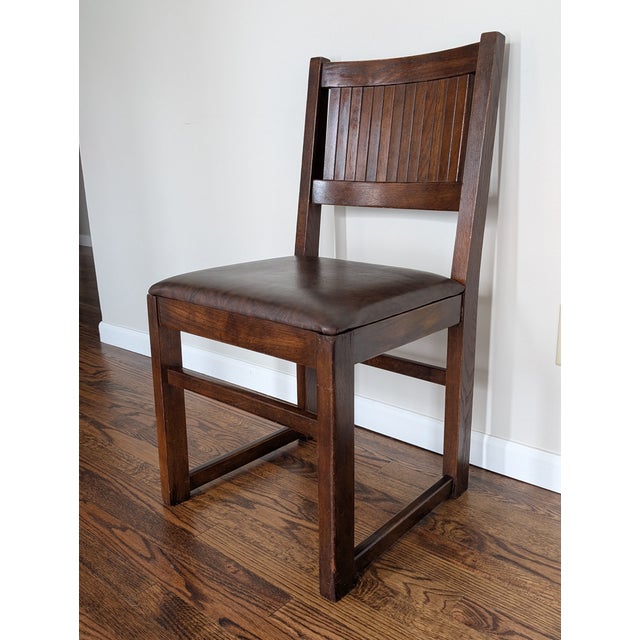 Mid-Century Modern 1980s Dixie Furniture Company Campaigner Desk Chair For Sale - Image 3 of 10