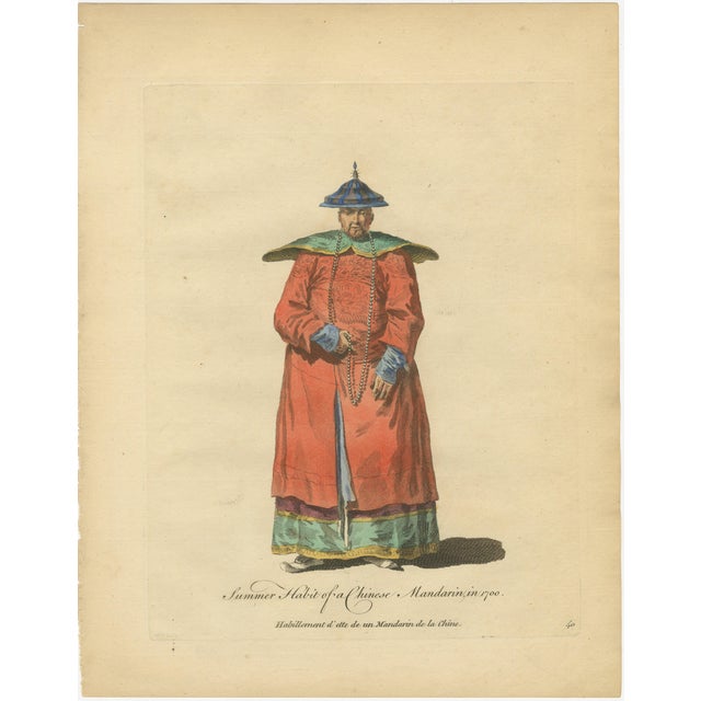 Jefferys, Chinese Mandarin Official in Light Summer Robes, 1749, Print For Sale