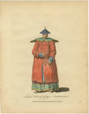 Jefferys, Chinese Mandarin Official in Light Summer Robes, 1749, Print