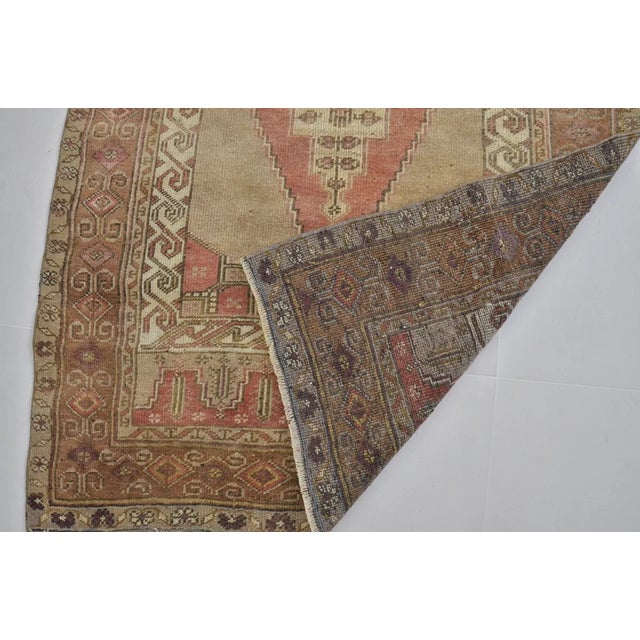 Antique Muted Pink Oushak Rug For Sale - Image 10 of 10