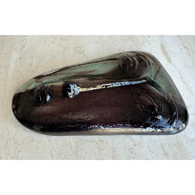 1960s Erik Hoglund for Kosta Boda Attributed Glass Face Mask Sculpture For Sale - Image 5 of 6