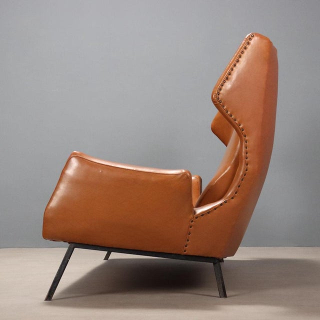 Vintage Leatherette 3-Seater Sofa, Italy, 1960s For Sale - Image 4 of 15