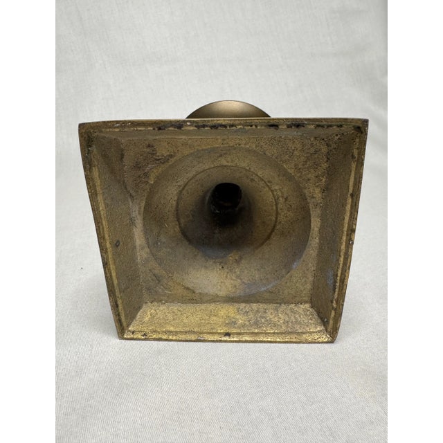 Neoclassical Mixed Metal Bronze Finish & Brass Finial For Sale - Image 11 of 11