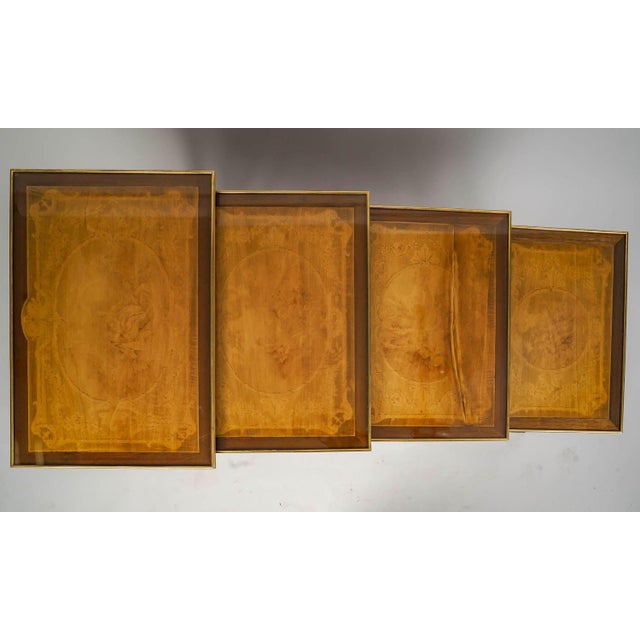 Brown Antique Napoleon III Nesting Tables, Set of 4 For Sale - Image 8 of 10