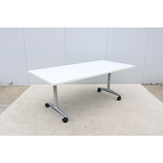 Steelcase Modern Christian Cornelius for Coalesse Akira Rectangle Mobile Conference Table For Sale - Image 4 of 12