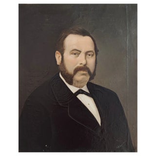 J. F. Meyer, Portrait d'Un Notable, Oil on Canvas, 1900 For Sale