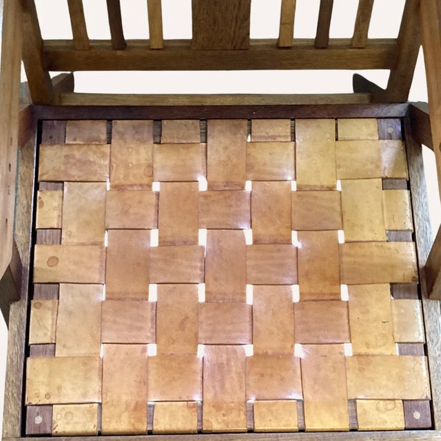 An unusual apprentice piece, so we learnt, Dutch 1950s. The chair has an arts and crafts feel to it due to the carving of...