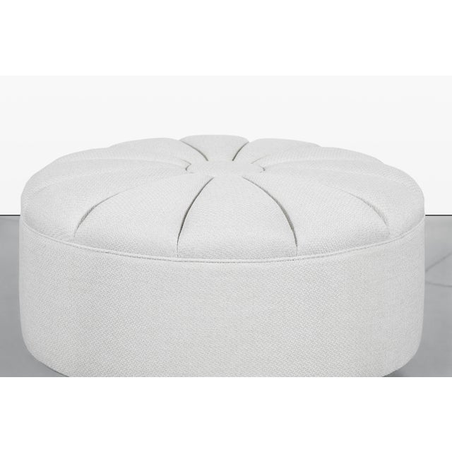 1960s Mid-Century Modern Round Sunburst Ottoman, 1960s For Sale - Image 5 of 13