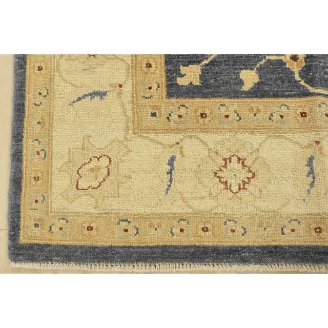 Ziegler Rug 5’10” X 8’9” Blue Wool Traditional Hand-Knotted Oriental Carpet For Sale - Image 10 of 13