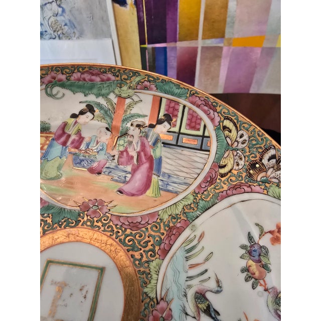 Green Antique Chinese Porcelain 200 Years Old Set of Plates For Sale - Image 8 of 8