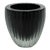 Black Supreme Frosted Murano Vase For Sale