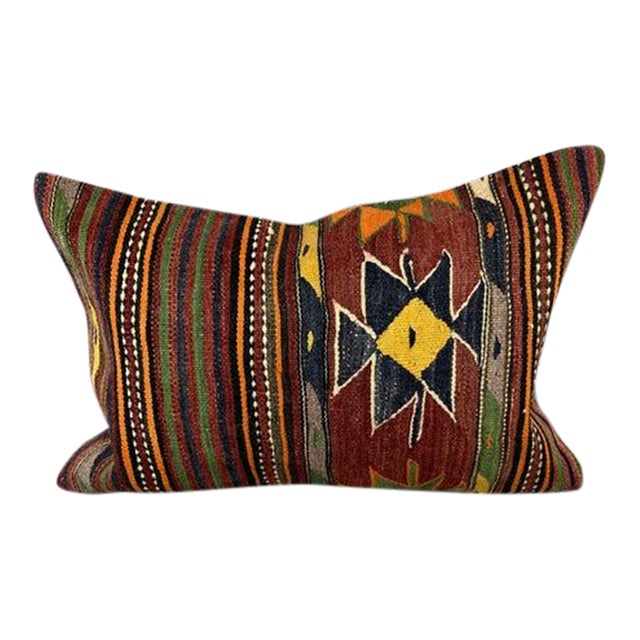 16 x 24 Kilim Pillow Turkish Cappadocia Whispers Serenade Pillow Cushion Cover For Sale