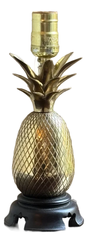Vintage Solid Brass Pineapple Task Lamp