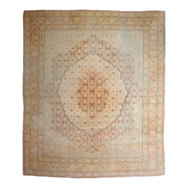 Late 19th Century Fine Persian Haji Jalili Tabriz Rug 9’11” X 11’9” For Sale