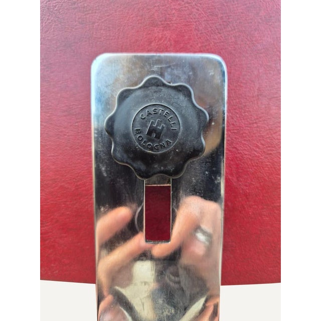 Red Mid-Century Modern Italian Swivel Office Chair by Anonima Castelli, 1950s For Sale - Image 8 of 15