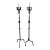 Pair Antique American Hammered Wrought Iron Floor Pricket Candle Stand Holders For Sale